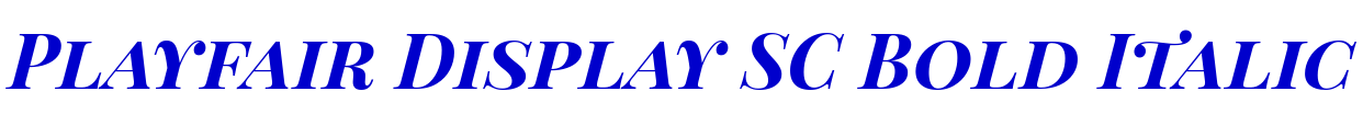 Playfair Display SC Bold Italic Schriftart